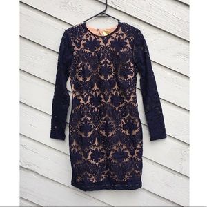 H&M NAVY BLUE LACE DRESS